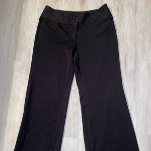 Flare leg black dress pants